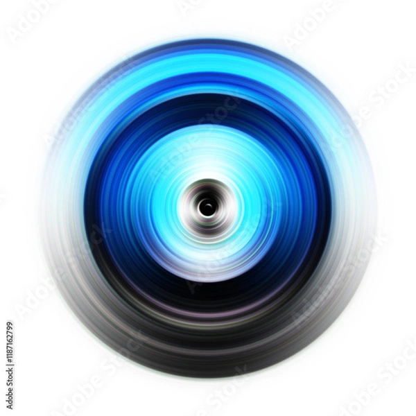 Obraz Colorful radial motion effect. Abstract rounded background. Color curves and sphere.