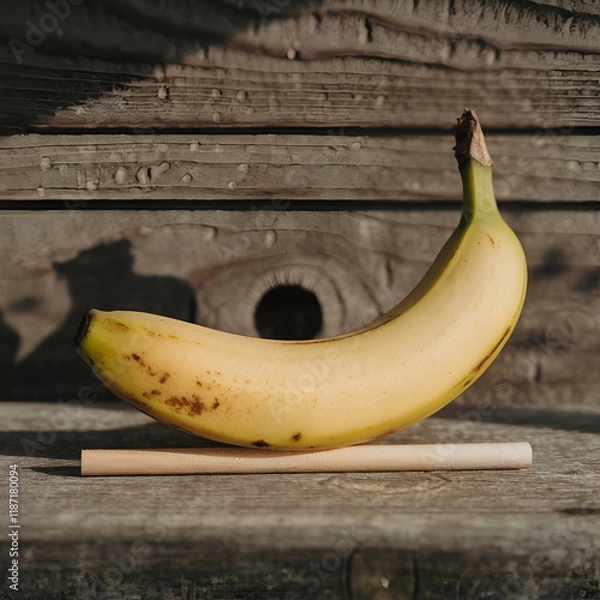 Obraz Banana on solid background