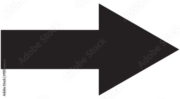 Fototapeta Set of long arrow vector, icon. red horizontal double side arrow. Straight long arrow vector icon set. Long arrows left and right in flat style. Long arrow