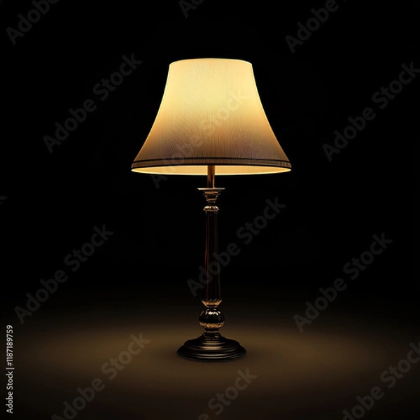 Fototapeta lamp on a black background