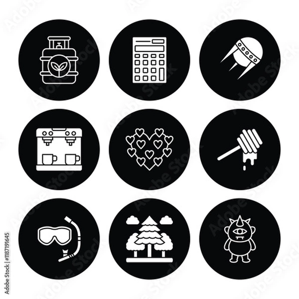 Fototapeta Set of icons in trendy line style. Business, ecommerce, finance, accounting. Big set Icons collection. Vector illustration.