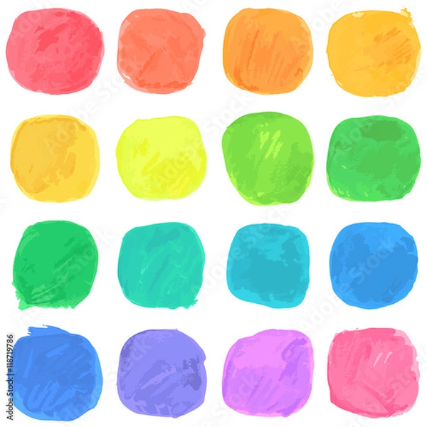 Obraz Vector Watercolor Blobs Pattern