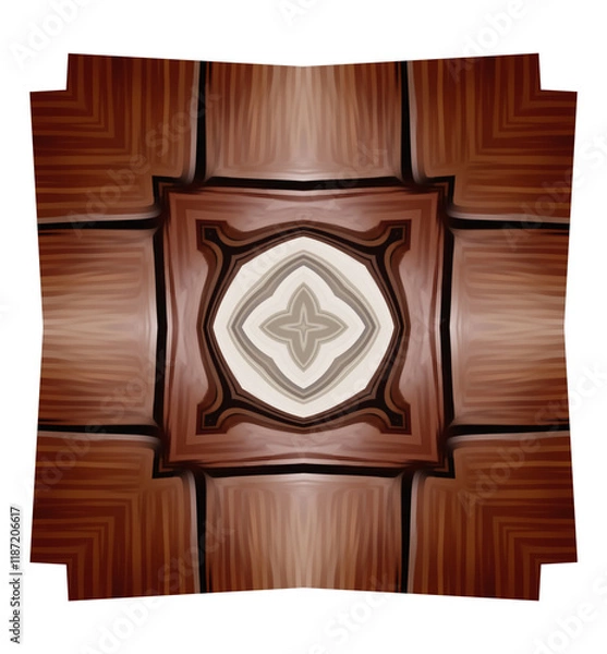 Obraz 3d wood Ceiling and tile decor