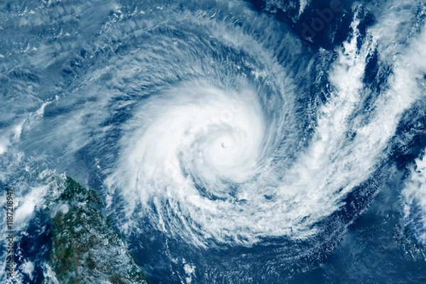 Fototapeta Hurricane from space. Elements of this image furnished by NASA