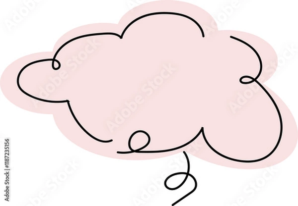 Fototapeta Speech bubble, round and simple
