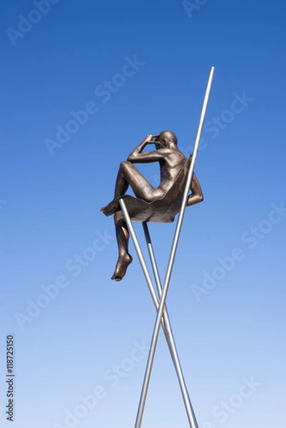 Obraz man woman. bronze sculpture in Antibes. 