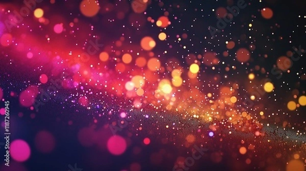 Fototapeta Abstract Digital Background with Colorful Slow Motion Dots and Lines