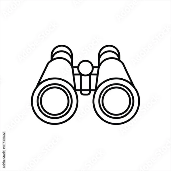 Obraz Binoculars Find Software Sign Vector on White Background