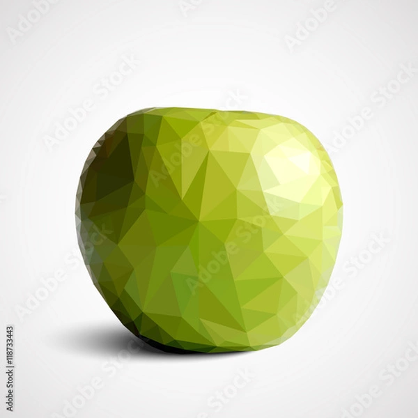Fototapeta Low Poly apple