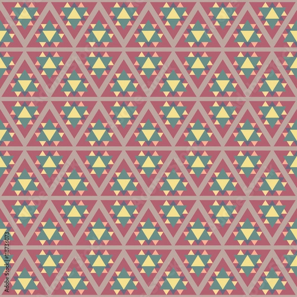 Fototapeta Ethnic boho seamless patterns. Abstract vintage ornament. Vector