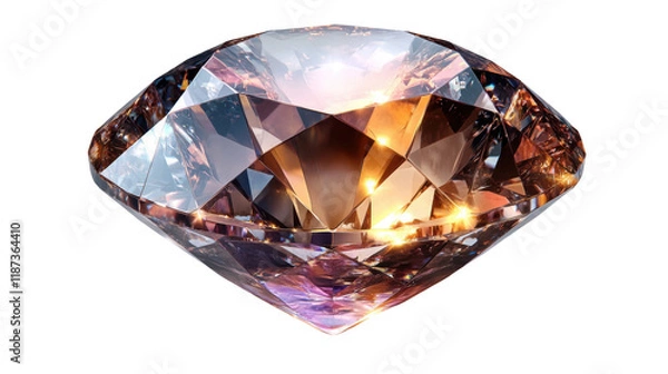 Fototapeta diamond isolated on a white background