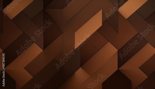 Fototapeta abstract brown flower line wave triangle geometric background