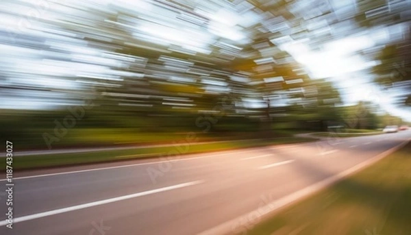 Fototapeta speed natural light blur, an image of a peripheral, kinetic blur, speed light blur