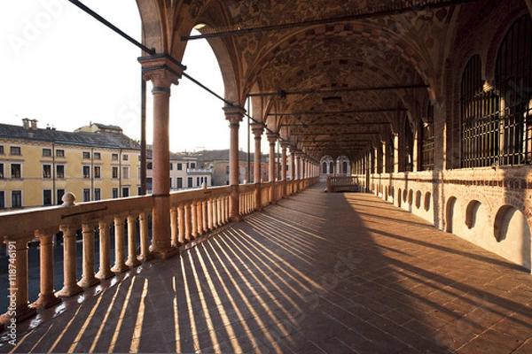 Fototapeta The loggia of the palace della Ragione, the ancient seat of the courts citizens of Padua.