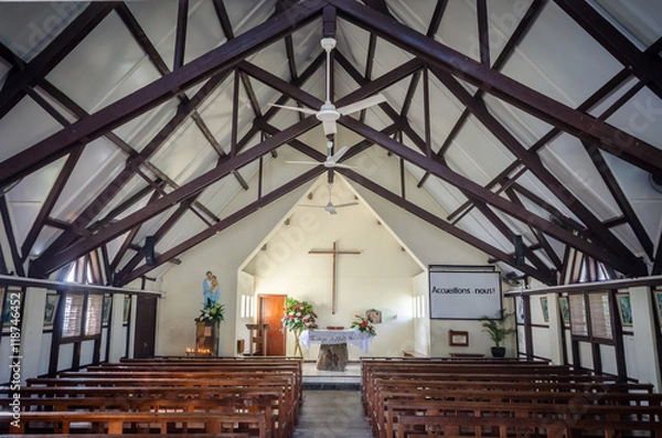 Obraz Altar in Notre Dam Auxilliatrice, Cap Malheureux, Mauritius