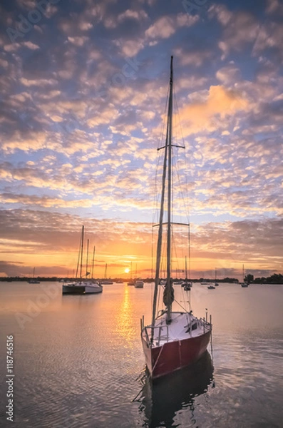 Obraz Sunset at Grand Baie, Mauritius