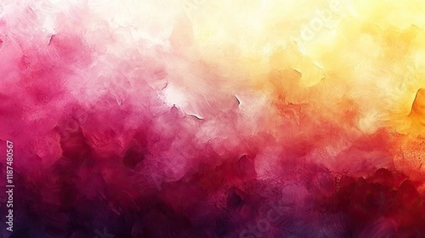 Fototapeta Abstract artwork blending vibrant hues of purple, pink, and yellow creating a dynamic visual experience in the design