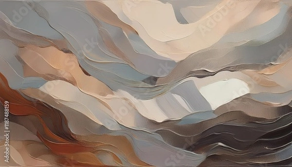Fototapeta Peaceful Pastel Scene Brown and Pastel Grey Tones Creating a Warm Atmosphere on a Subtle Background