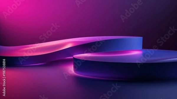 Obraz Abstract Neon Shapes Wallpaper