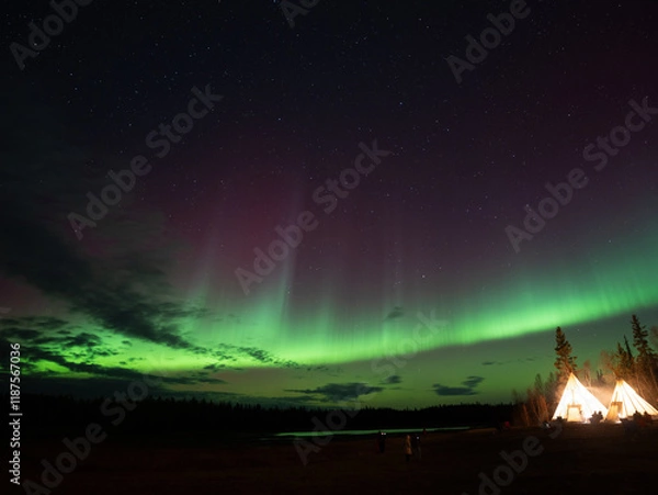 Obraz 美しいオーロラが見えた日