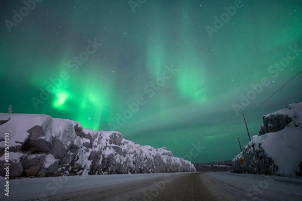 Obraz オーロラのある景色