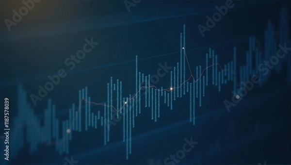 Fototapeta Abstract Stock Market Data Graph Visualization