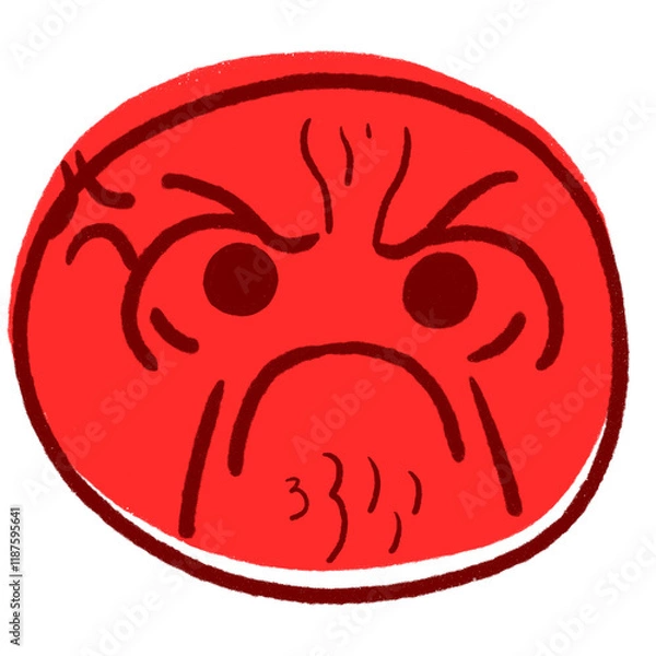 Obraz Angry expression cartoon