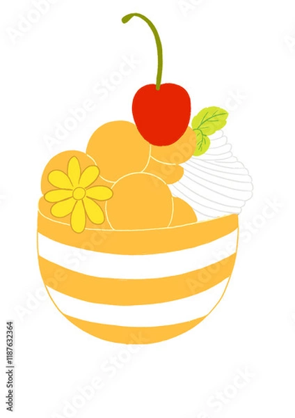 Obraz Dessert Tropical Fruit | Pudding fruit