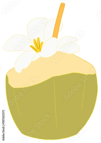 Obraz Coconut Beach Illustration