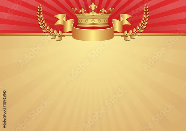 Fototapeta royal background with crown