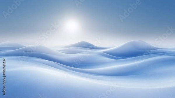 Obraz Serene snow landscape with soft light.