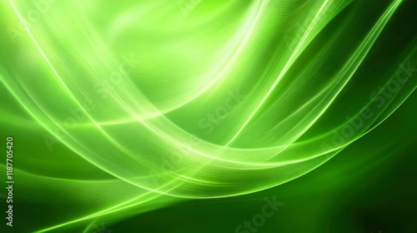 Fototapeta Abstract Green Background With Smooth Lines