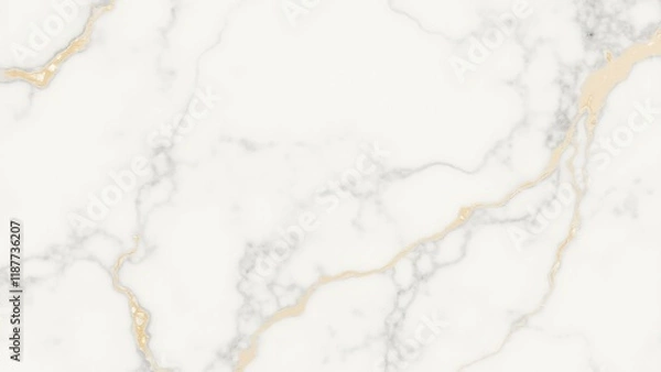Obraz A polished marble floor with rich veins of white, gray, and gold, creating a luxurious, elegant appearance. The veins flow organically, adding depth and sophistication to the design.