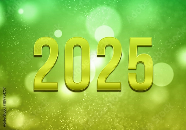 Obraz 3d Rendering illustration of a environmental green 2025 design
