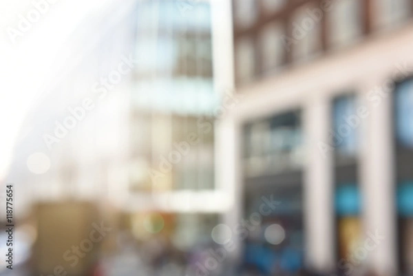 Fototapeta Blurred Modern Buildings with Vintage Filter