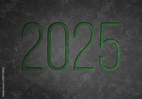 Obraz 3d rendering illustration of a foggy 2025 marble design
