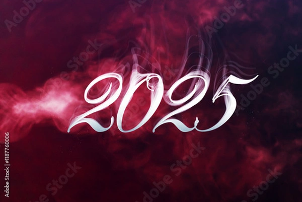 Obraz 3d rendering illustration of a bloody smoky 2025 design