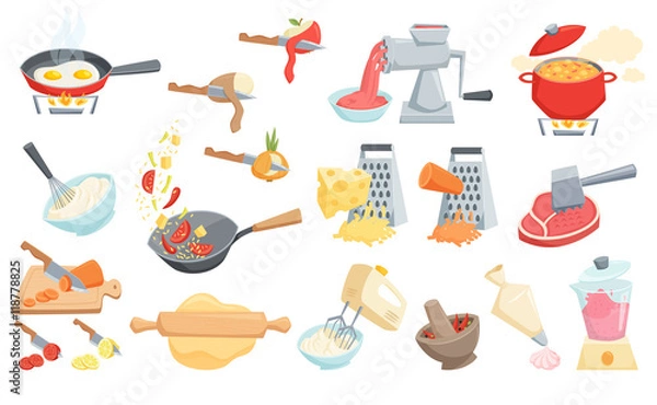 Obraz Cooking process set