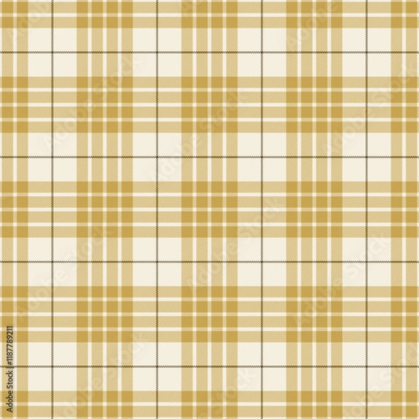 Fototapeta Coastal Plaid Check Seamless Pattern - Cute plaid check repeating pattern design