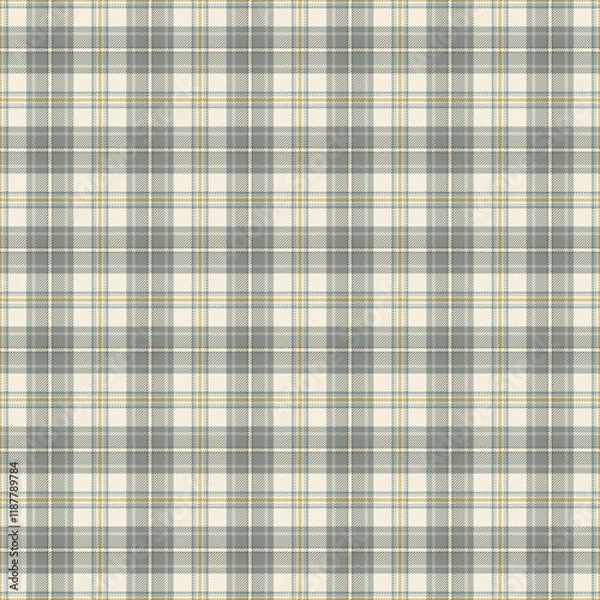 Fototapeta Coastal Plaid Check Seamless Pattern - Cute plaid check repeating pattern design