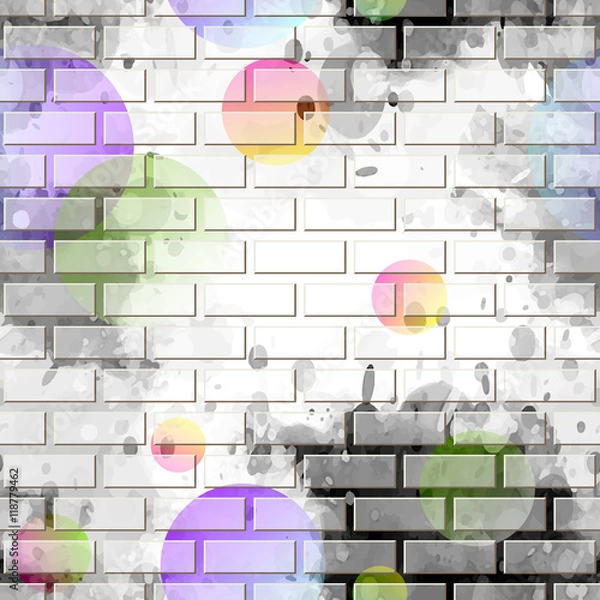 Obraz brick wall, graffiti