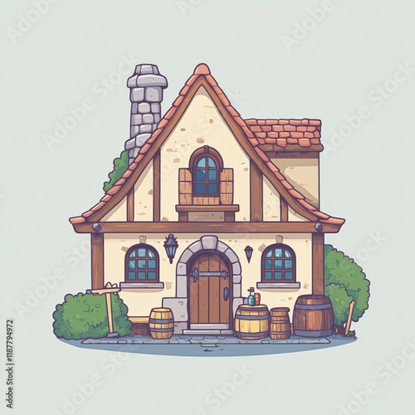 Obraz Guildhouse illustration