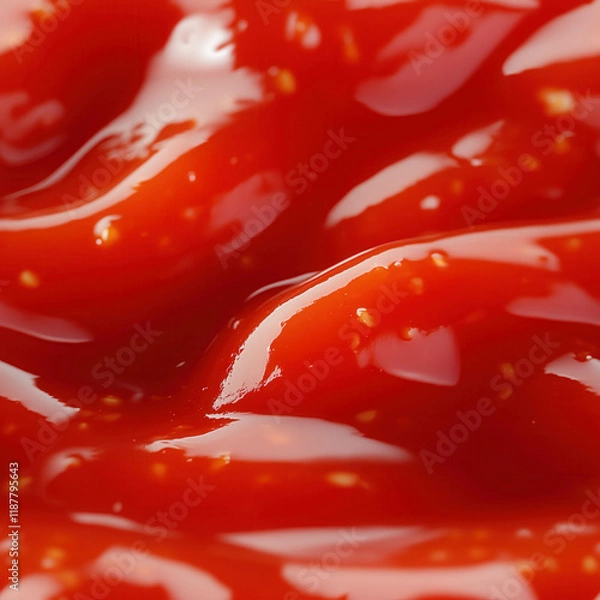 Obraz Red Thick Sauce Zoomed In Seamless Pattern