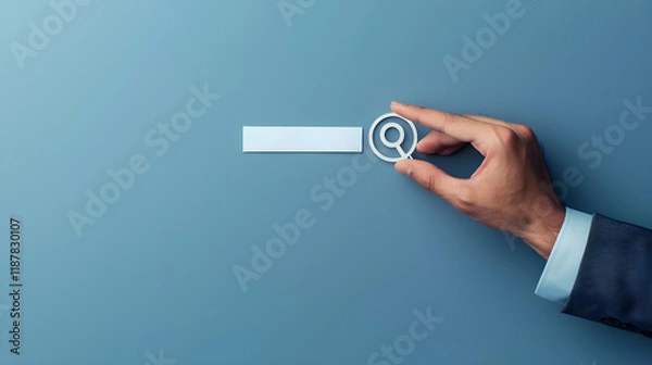Obraz Finger Touching Search Bar