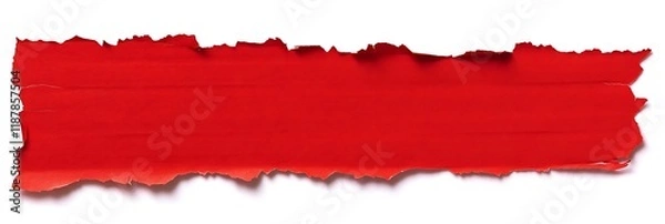 Obraz 
Red ripped paper torn edges strips isolated on white background



