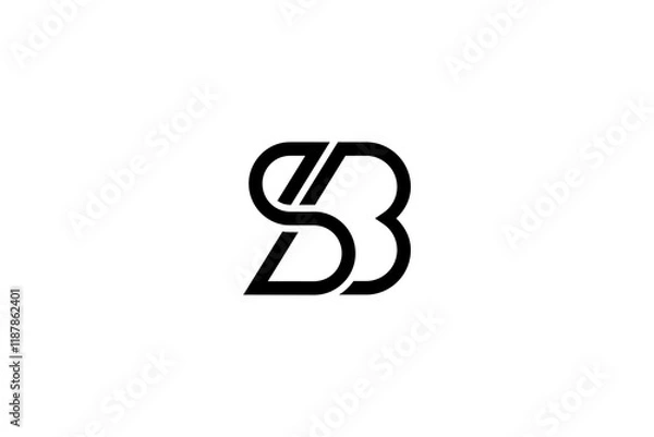 Obraz Simple Letter SB or BS Logo Design Vector 
