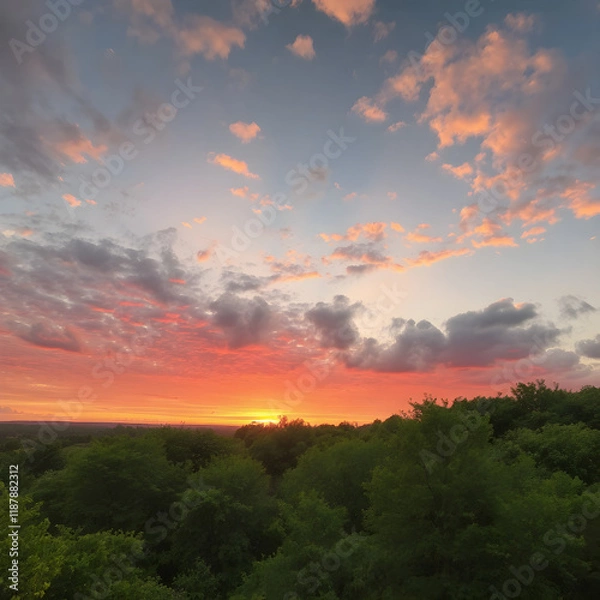 Obraz sunset in the mountains