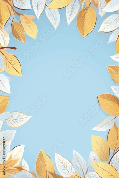 Fototapeta Vector foliage pattern frame