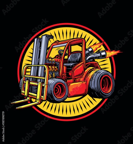Obraz forklift Racing