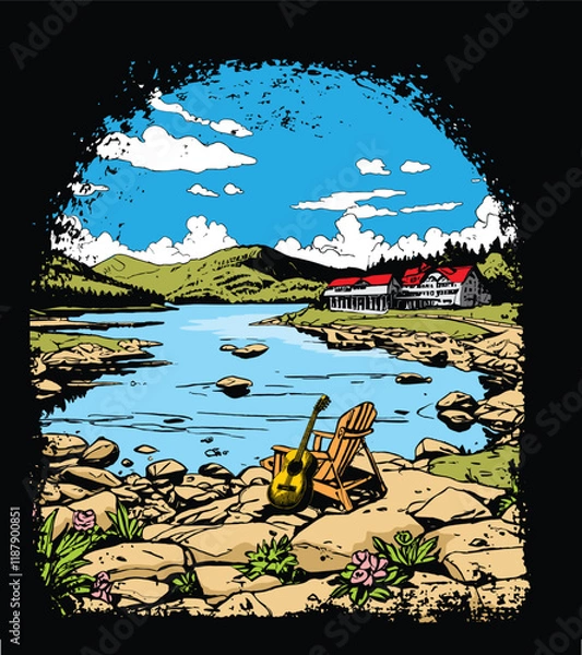 Fototapeta Spring Lake